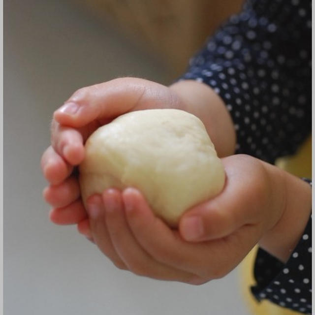 息子とパン作り