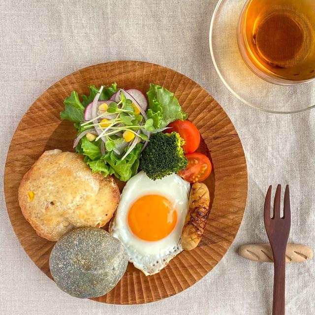 ＊ねじめびわ茶de朝ごはん＊