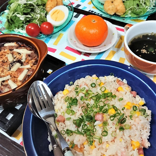 【おうちごはん】腹減った～！第3段の成長期突入か？？【ベーコーンピラフ de 速攻夕食】