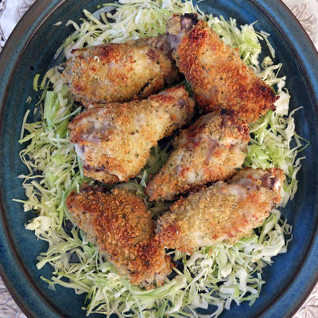 パン粉を付けて焼くだけの手羽カツ