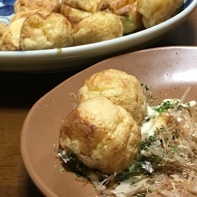 夜ごはん＝お家たこ焼き