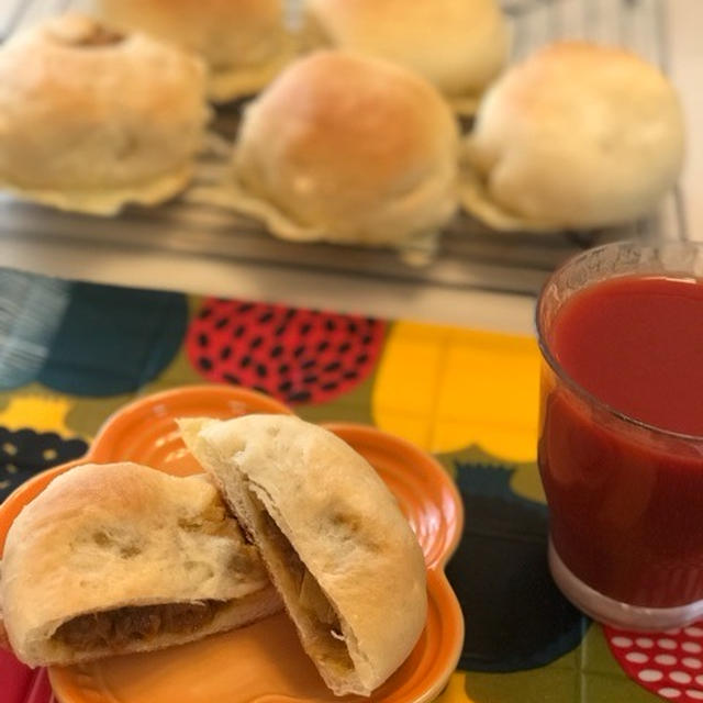 久々の手作りパン♪パリパリカレーパン☆