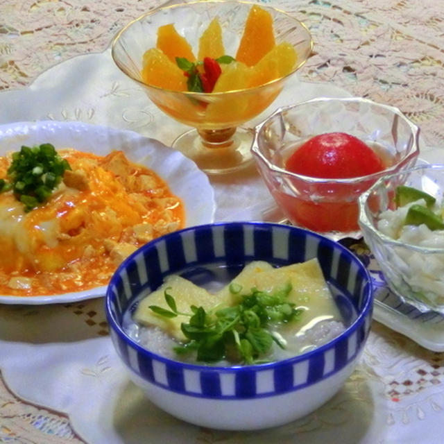 干し貝柱と豆腐の天津飯♪♪