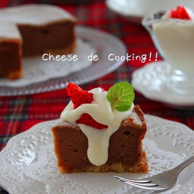 「チョコレートチーズケーキ　とろ～りチーズクリーム♪」　チーズでクッキング連載