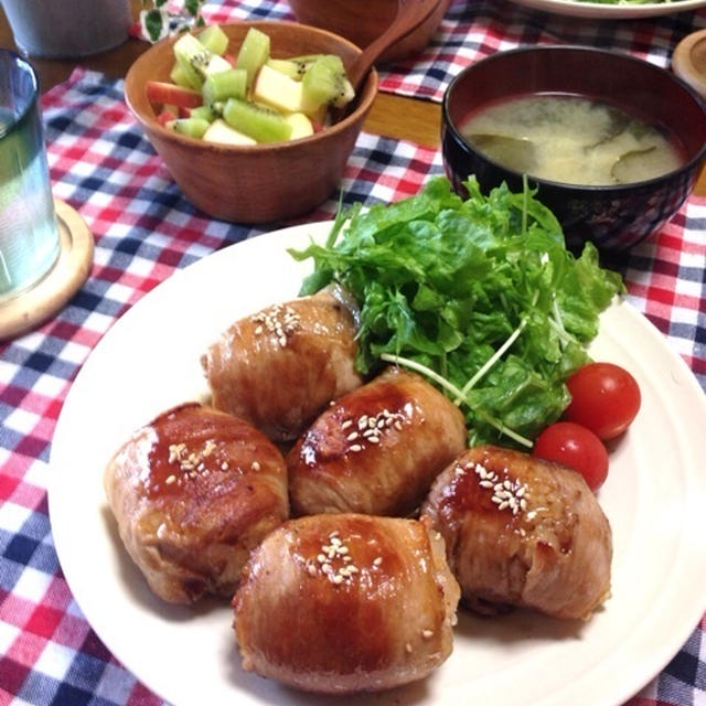 久々に作った肉巻きおにぎり♪…予定を把握