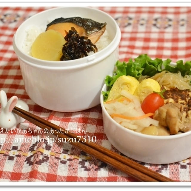 朝は卵焼くだけ!鶏すき豆腐べんとう