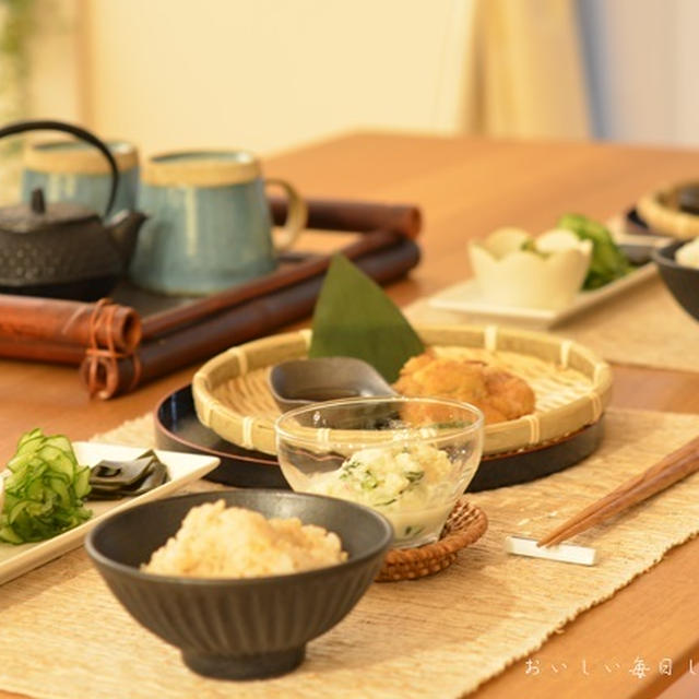 ヒレカツ茶漬けで晩ご飯。