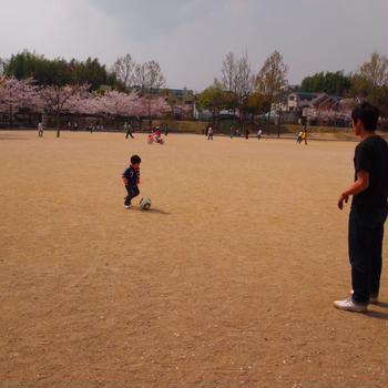 公園にて。