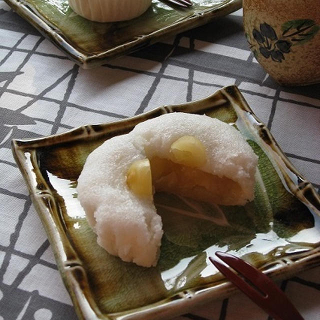staubブレイザーで 蓮の実の蒸し菓子♪