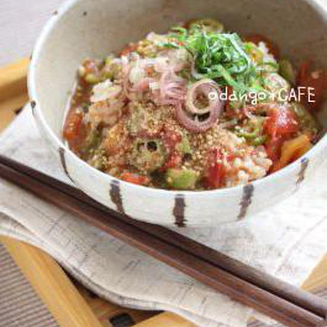 冷や汁風ぶっかけトマト丼