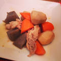 STAUB鍋で里芋と豚肉の煮物