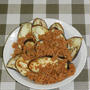 ナスの肉味噌添え