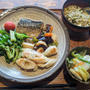 緑野菜のスパイスナムルと米粉でカリっと磯辺焼き