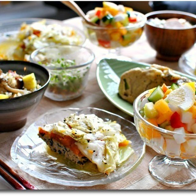 ☆柿・かぼちゃ・きのこ・さつまいも 秋の味覚満載　15日の朝ごはん☆