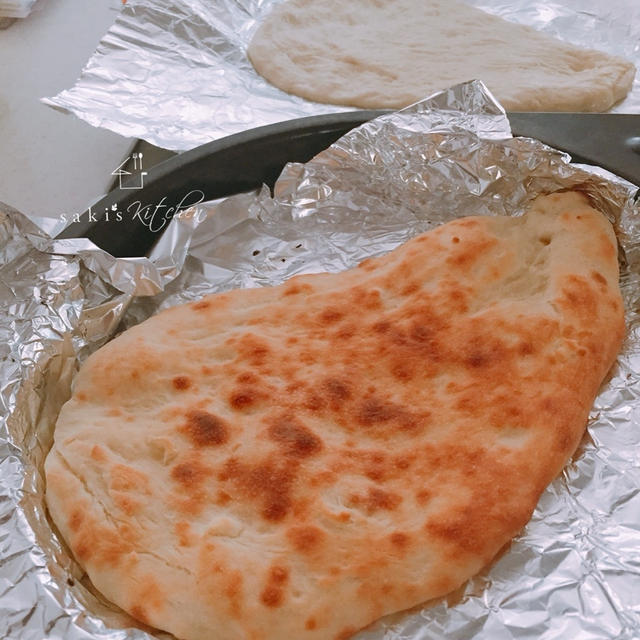 トースターで♡蜂蜜入りもっちりナン＊10分夕食とドラマ