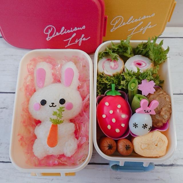 うさちゃんおにぎり春弁当〖デコ弁＊おにぎり〗