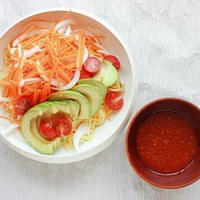 レシピ「生野菜と一緒にいただくつけスパゲティ」と母の日のこと♪