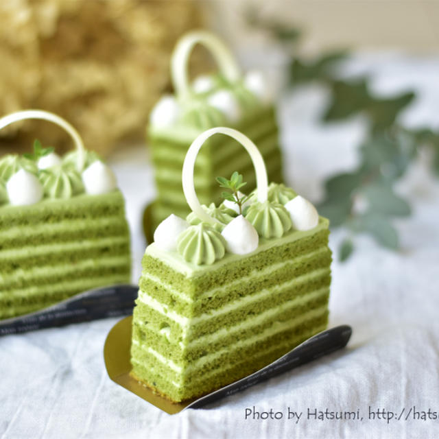 抹茶のケーキ