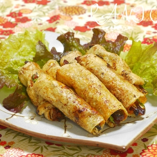 明太あご甘露煮の香味ロール