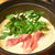おうちで作れる「ごま豆乳鍋の素」クレソンと豚もものしゃぶしゃぶ。