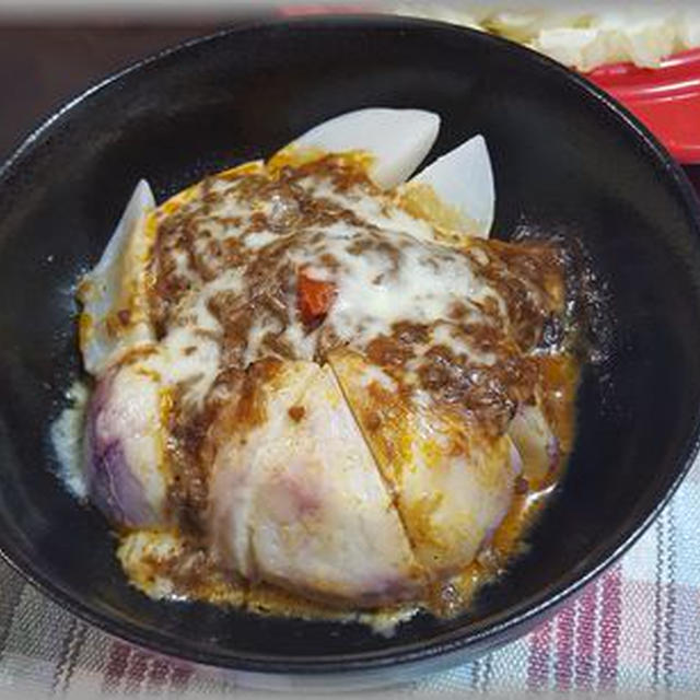 あやめ雪かぶ のカレー・チーズ焼き