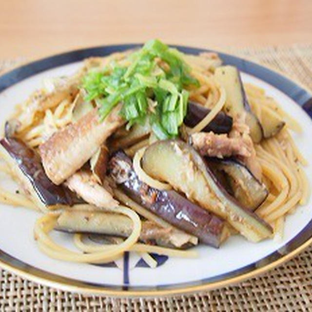 ■レシピ■秋刀魚と秋ナスの柚子こしょうパスタ