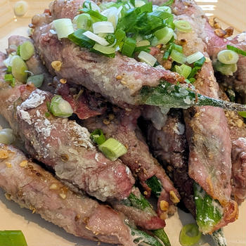 オクラの豚肉巻き スパイス オーブン焼き