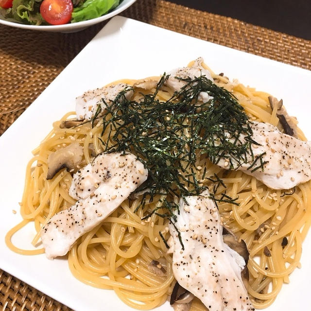 『コスパ良し♬鶏胸肉の和風パスタ』