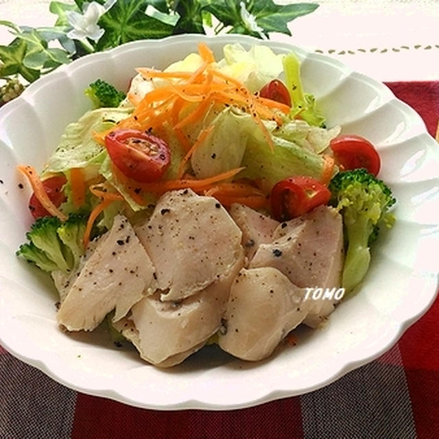 つくりおきにも♪炊飯器で簡単！鶏胸肉のしっとりサラダチキン