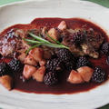 豚フィレ肉のソテー・ベリーソース & カリフラワー・グリビッシュ 4・6・2012