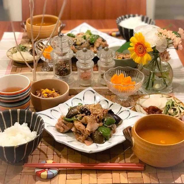 【献立】豚肉と茄子とピーマンのオイスター炒めで夜ごはん