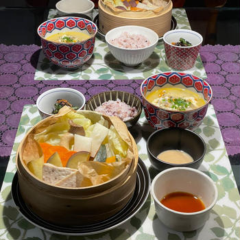 めかじきと野菜蒸籠蒸しの献立