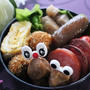 朝焼けの美しさに魅了されながら、DK君のお弁当～♪