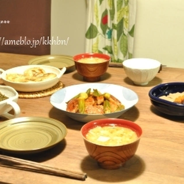 【鶏団子とおくらのケチャップ炒め】