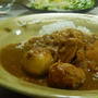 鶏モツでカレー
