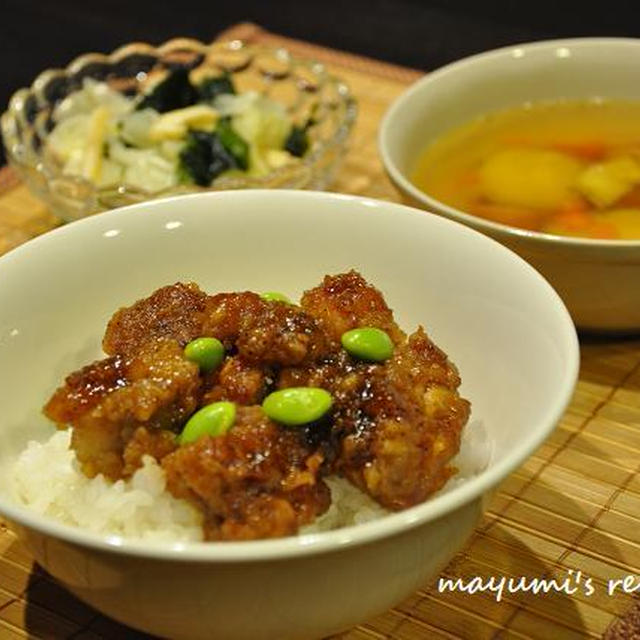 節約ごはん【万能まゆみダレで作る！　とり丼】