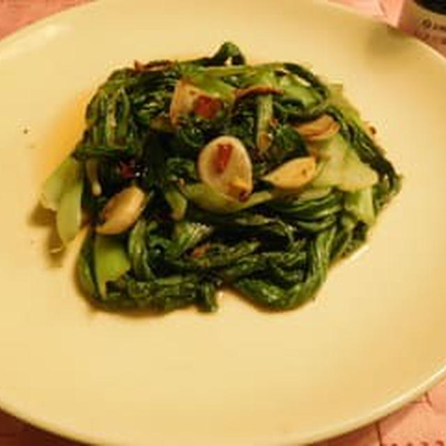 青梗菜のいさだ醤油炒め