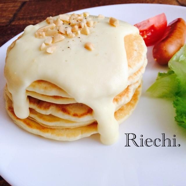 朝から幸せ チーズソースパンケーキ By リえちさん レシピブログ 料理ブログのレシピ満載