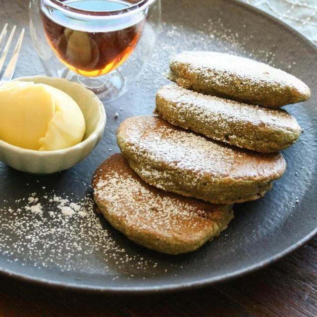 Japanese Souffle Pancakes (Matcha)幸せのパンケーキ風挑戦その二（抹茶）
