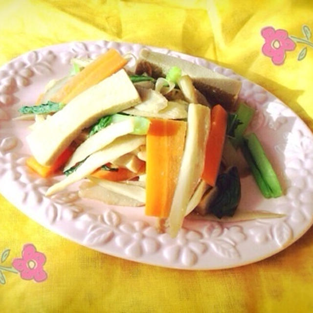 【レシピ】高野豆腐とクミンのエスニック野菜炒め☆