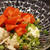 豆腐ときのこの味噌トマかけ