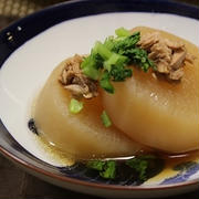 節約＊水出汁＋めんつゆで簡単！ツナ大根煮