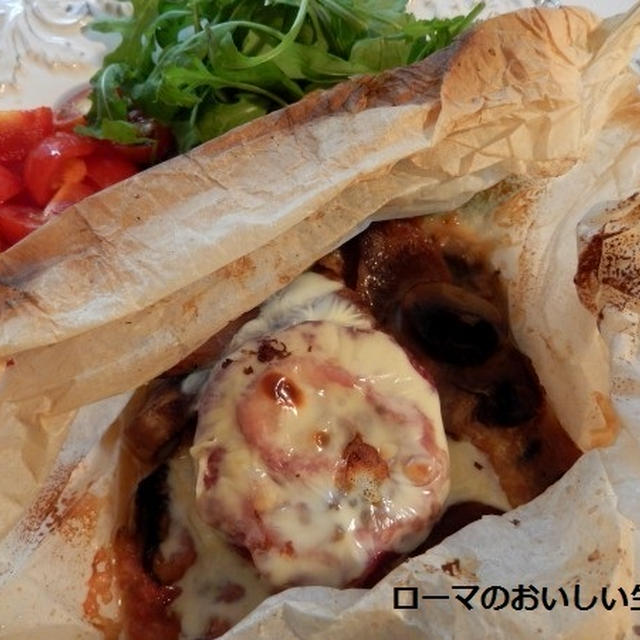 めずらしくお肉・・・ロッレの紙包み焼き～