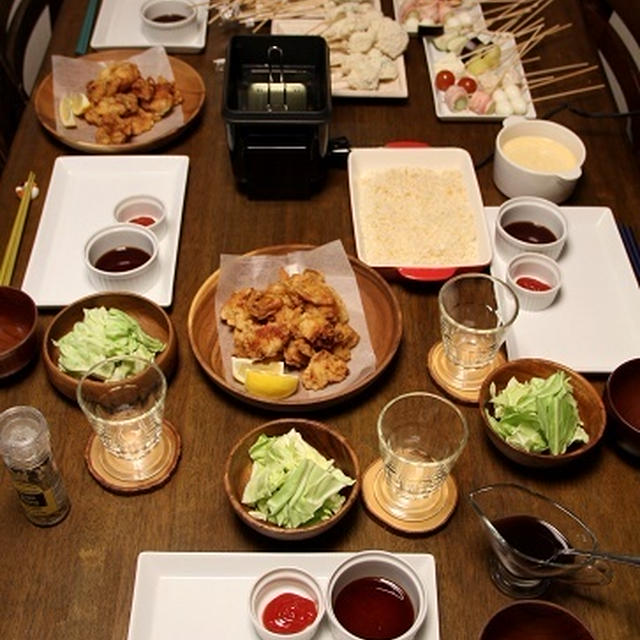 串カツと鶏の唐揚げパーティー By Miyukiさん レシピブログ 料理ブログのレシピ満載