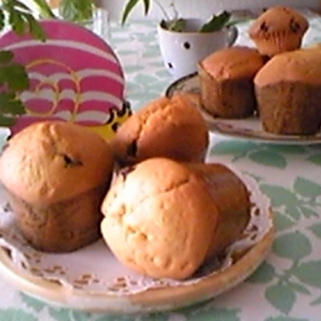 オールスパイスとシナモンのチョコチップマフィン♪