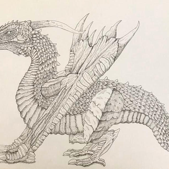ペン画の世界展Ⅶ オリジナルドラゴン
