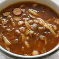 寒い日に！大豆のピリ辛スープ