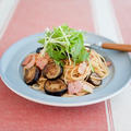 博多なすとベーコンの和風パスタ