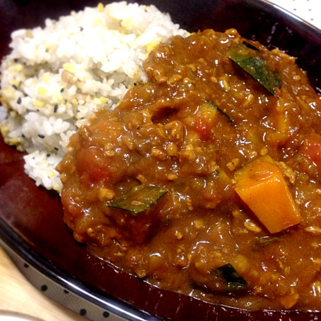 かぼちゃとセロリのトマトカレー♪