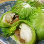 「漬けぶり入りすし飯でレタスのおにぎらず」